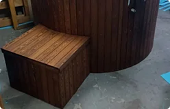 Техотсек с отделкой древесиной